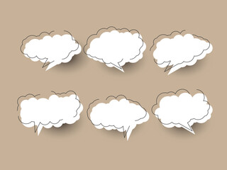 Set of chat bubbles template design