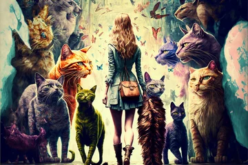 Poster group of cats © overmix