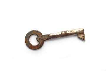 old key isolated on white