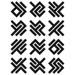 Asemic Glyph writing hieroglyph imitation abstract illustration