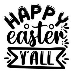Naklejka premium Happy Easter Y'all