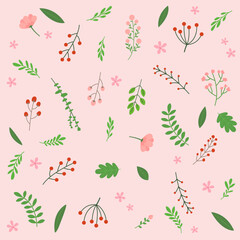 Pattern vector illustration of flowers.