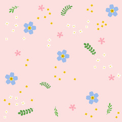 Pattern vector illustration of flowers.
