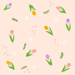 Pattern vector illustration of flowers.