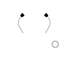 stethoscope heart medical icon