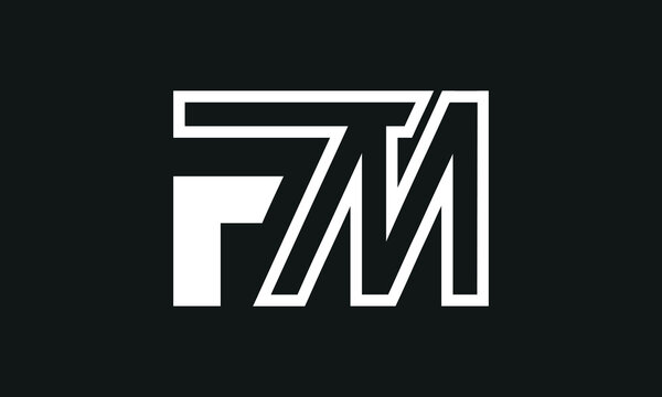 letter fm logo design. fm logo vector illustration.