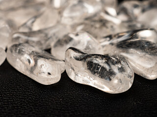 Macro shoot of tumbled quartz crystal