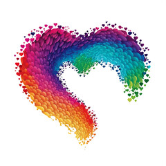 rainbow heart transparent background