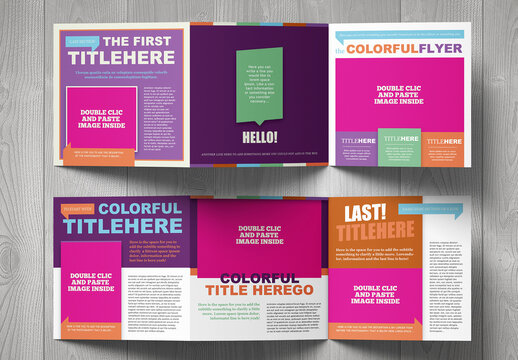 Colorful Square Trifold Brochure