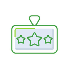 Job experience business management icon with green outline style. job, business, experience, career, human, management, work. Vector Illustration