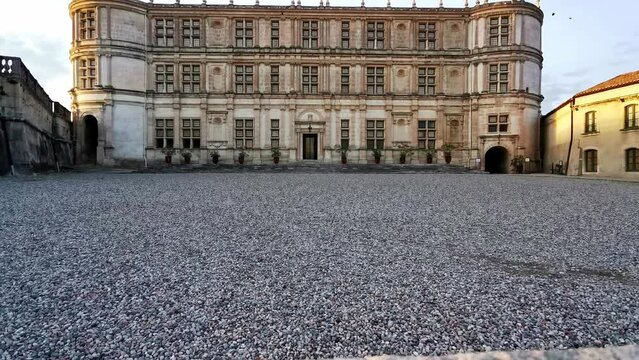 Front view of the castle of Grignan in the Drome, France, Europe.