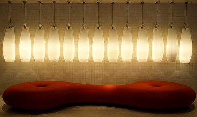 A lounge in a bar in Bilbao, Spain.