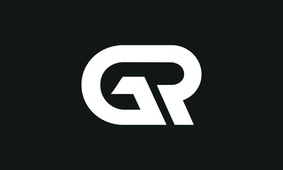 Fototapeta letter gr logo design. gr logo vector illustration obraz
