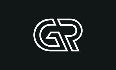 Fototapeta letter gr logo design. gr logo vector illustration obraz