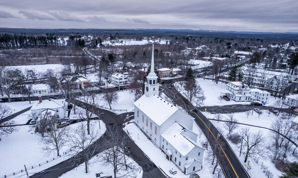 Snowy New England town
Groton, Massachusetts