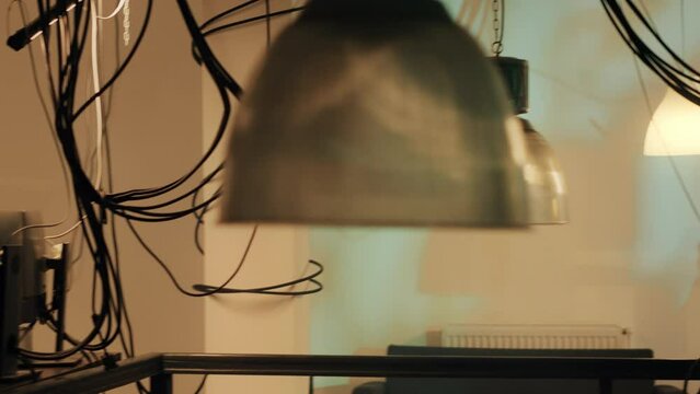 Skilled spy committing cybercrime on computer firewall, gaining access to steal government information. Hacker planting trojan virus and malware, doing cryptojacking and identity theft.