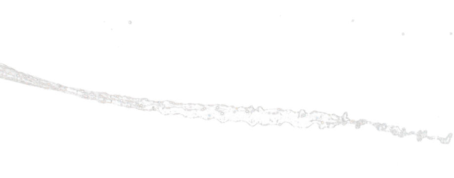 Shape form pouring of Water line fall to tube pine water in air and stop motion freeze shot. Pour Throw Water for shape line texture graphic resource elements, black background isolated