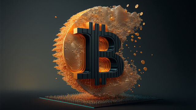 Bitcoin icon, high quality, Generative AI