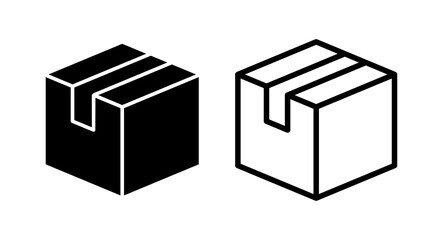 Box icon vector illustration. box sign and symbol, parcel, package