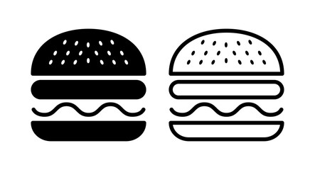Burger icon vector illustration. burger sign and symbol. hamburger