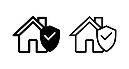 home insurance icon vector illustration. home protection sign and symbol