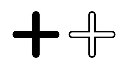 Obraz premium Plus Icon vector illustration. Add plus sign and symbol