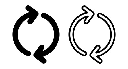 Refresh icon vector illustration. Reload sign and symbol. Update icon.