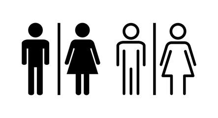 Toilet icon vector illustration. Girls and boys restrooms sign and symbol. bathroom sign. wc, lavatory