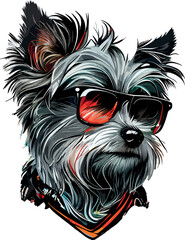 illustration of a dog with a sunglasses