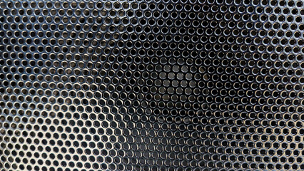 black metal dot grilled pattern. black metal wall texture