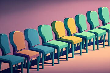 chairs in a row. Generative AI