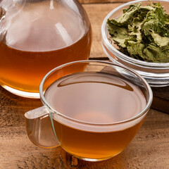 Hot nettle tea - Medicinal dried leaves. Urtica