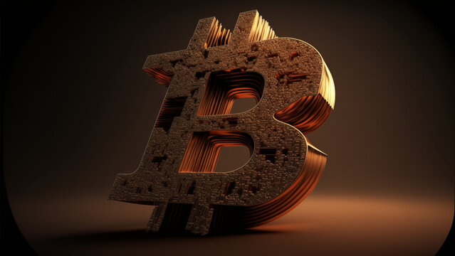 Bitcoin logo, icon, Generative AI