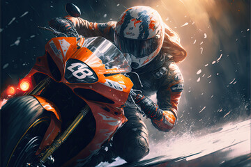Illustration about moto race.