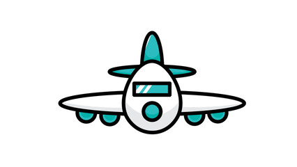 illustration of a airplane cartoon