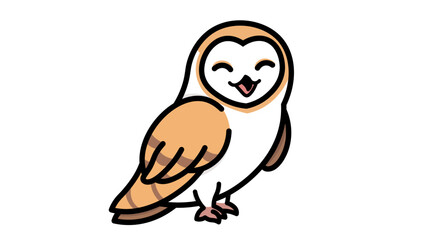 Fototapeta premium illustration of a owl cartoon owl vector