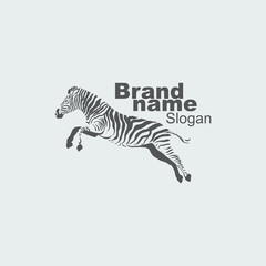 zebra logo illustration design isolated © Tharlis