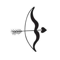 Vector hand drawn doodle sketch bow isolated on white background