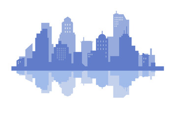 Naklejka premium city skyline vector