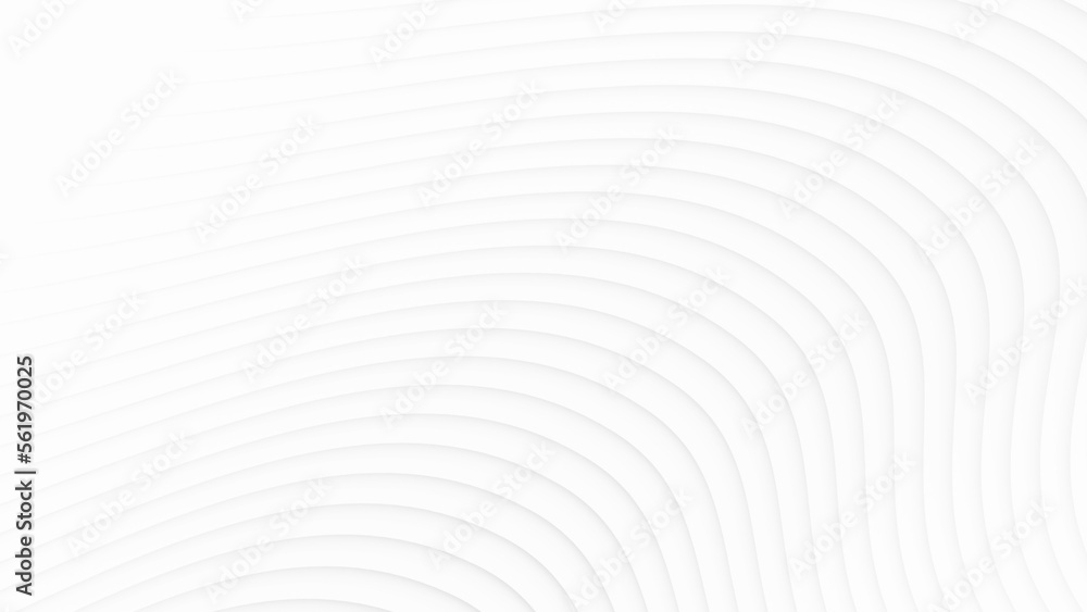 Poster 3d illustrations of modern repeat artistic flowing edge surface curve white smooth shade for archite
