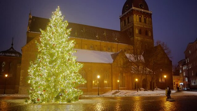 Riga city of Latvia in the month of January