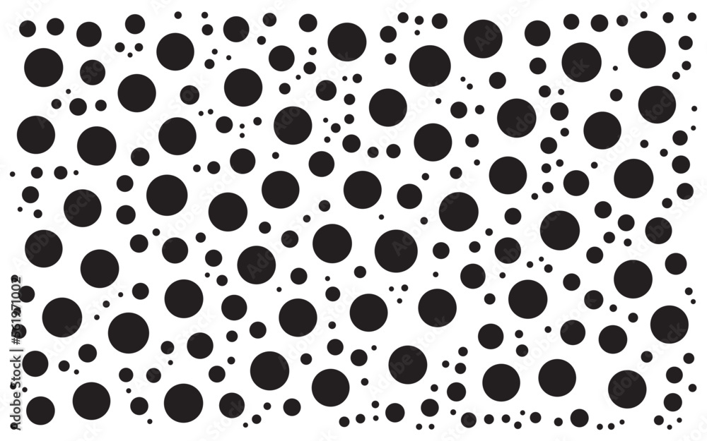 Poster a set of simple minimalistic polka dots seamless patterns. memphis design, collection trendy vector 