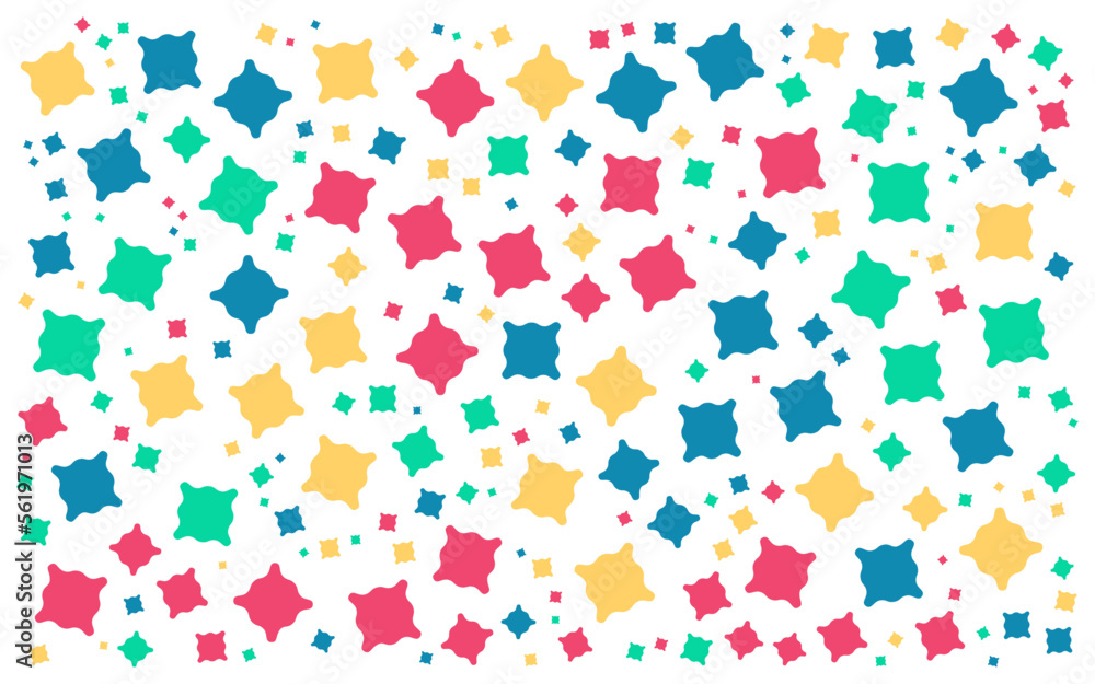 Aufkleber a set of simple minimalistic shapes seamless patterns. memphis design, collection trendy vector geom