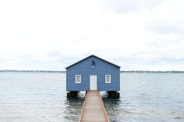 A boathouse on the lake
