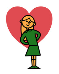 girl with heart