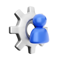 Obraz premium 3d social media setting icon illustration render