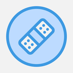 Plaster icon in blue style, use for website mobile app presentation