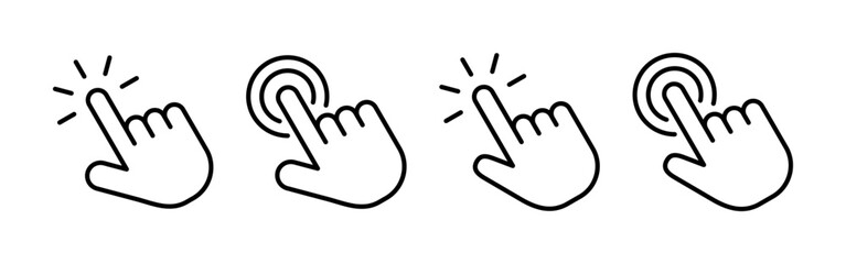 Fototapeta premium Hand click icon vector for web and mobile app. pointer sign and symbol. hand cursor icon