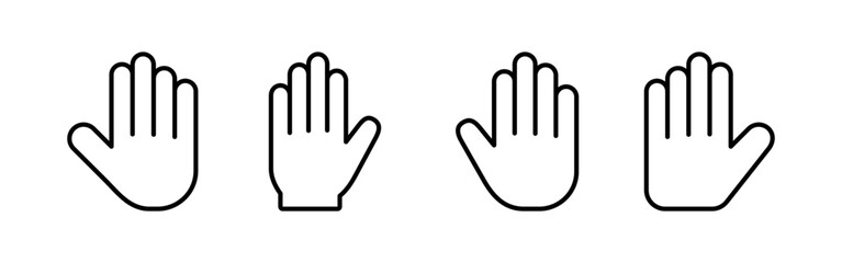 Hand icon vector for web and mobile app. hand sign and symbol. hand gesture