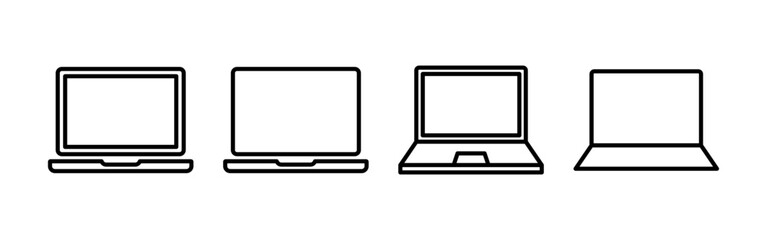 Laptop icon vector for web and mobile app. computer sign and symbol
